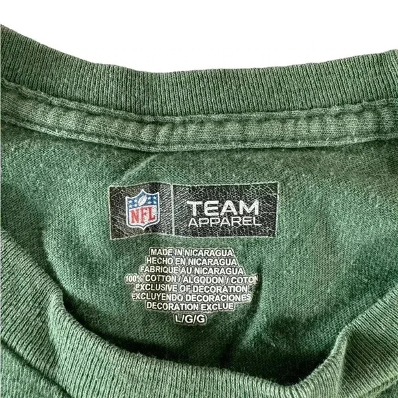 NFL Team Apparel Men's Green Bay Packers Embroidered T-Shirt Large Green Logo - Picture 6 of 8